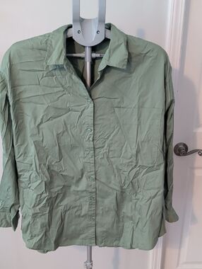 a new day Sage Green Button-Down Long Sleeve Shirt